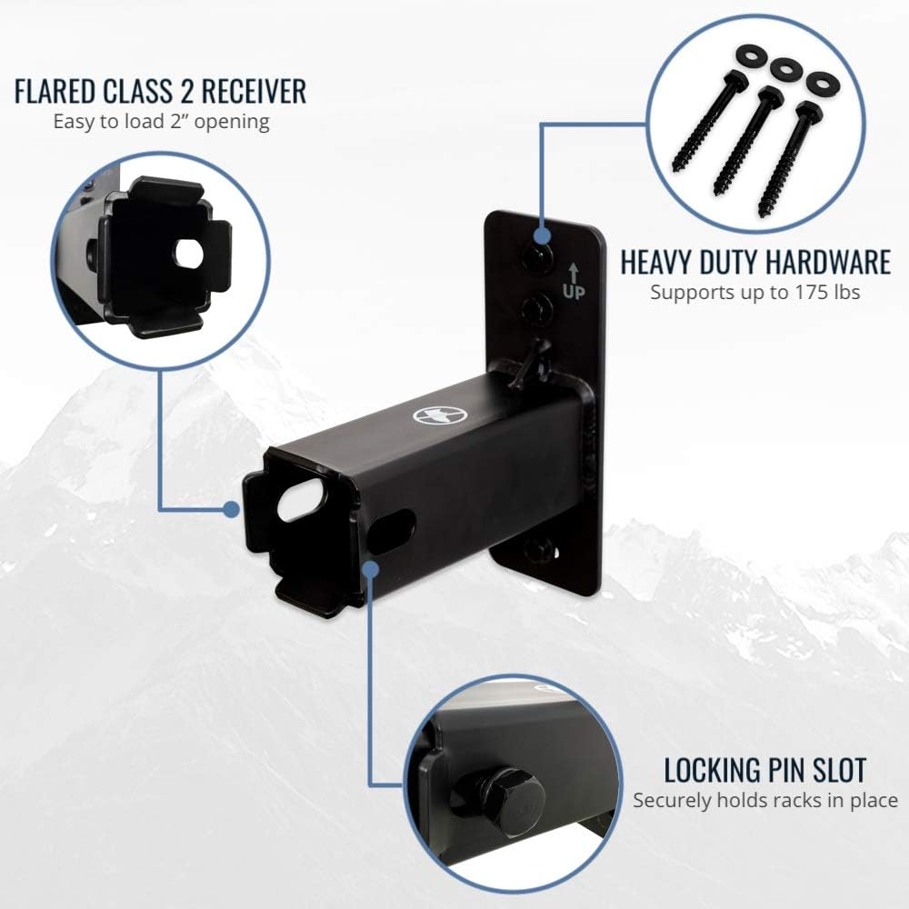 Storeyourboard Hitch Wall Mount, Bike and Cargo Rack Hanging Garage Organizer, Trailer Hitch Receiver Storage, Holds Max 175 Lbs (2 Inch) image number 1