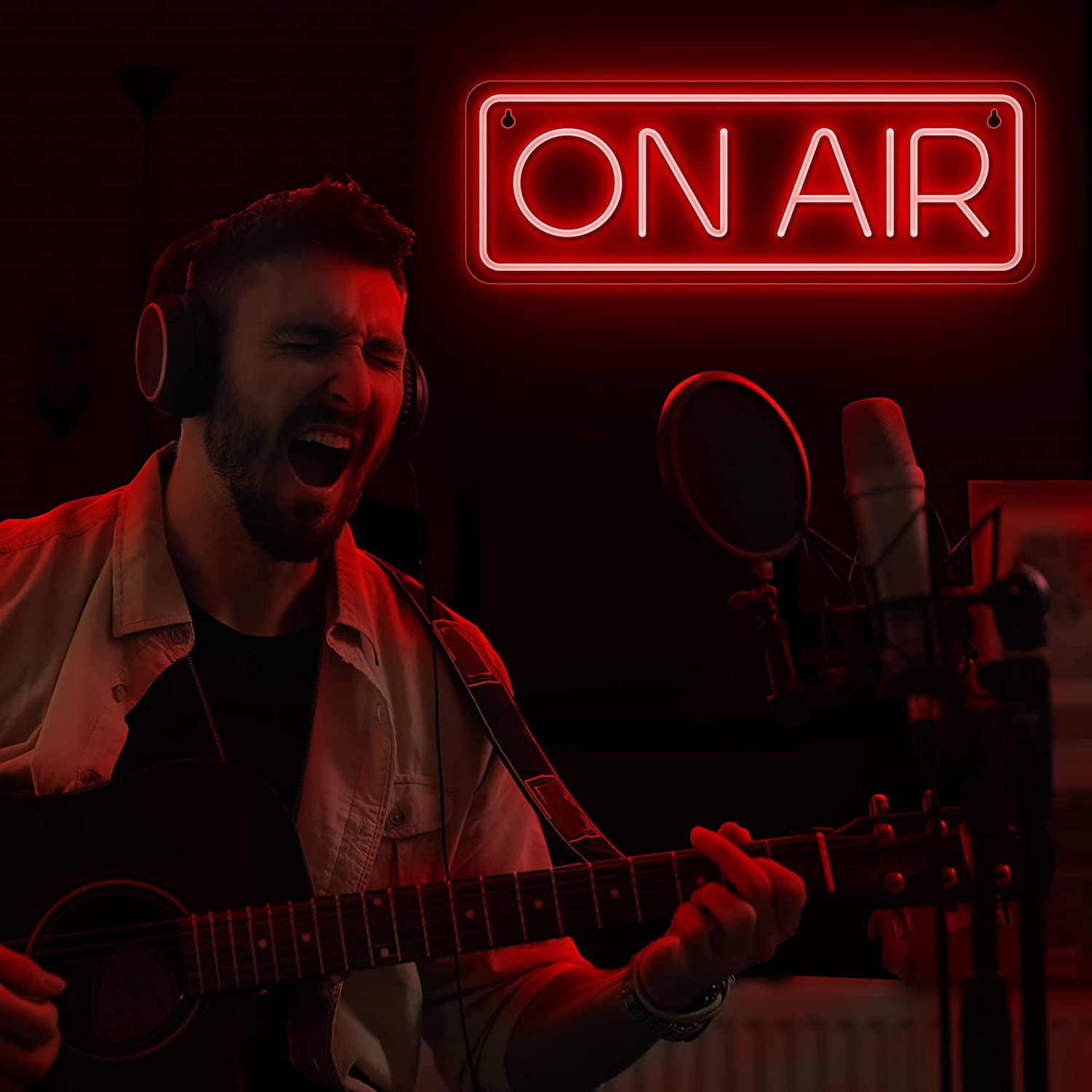 Lumoonosity on Air Sign - Live on Air Neon Sign for Twitch, Tiktok, Youtube Streamers/Gamers - Live Streaming/Recording Light Sign &ndash; Red Cool Led Signs for Studio, Wall, Bedroom, Game Room Decor image number 5