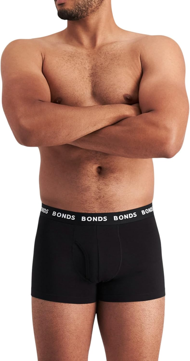 Bonds 5 X Mens Everyday Trunks Underwear Black Undies image number 6