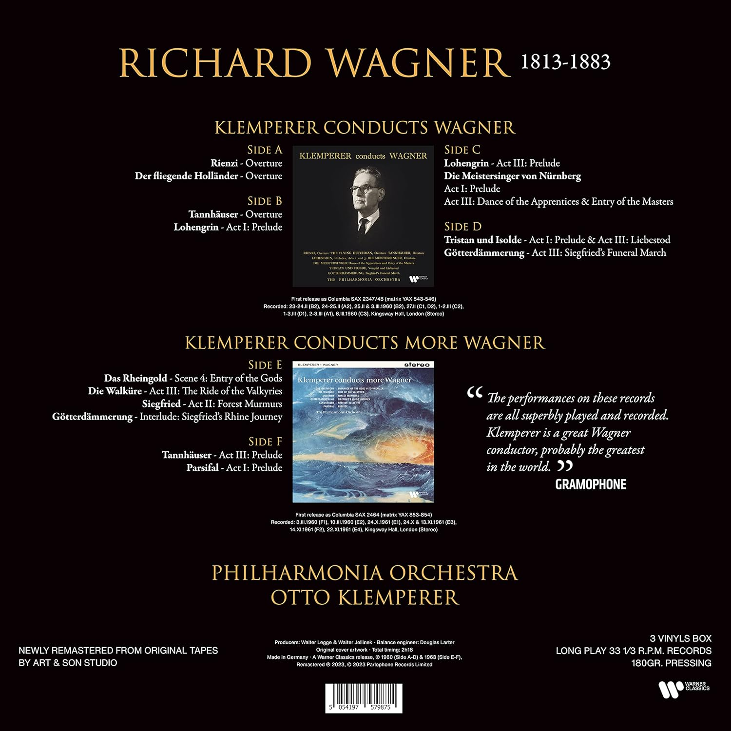 KLEMPERER CONDUCTS WAGNER (IMPORT) image number 2