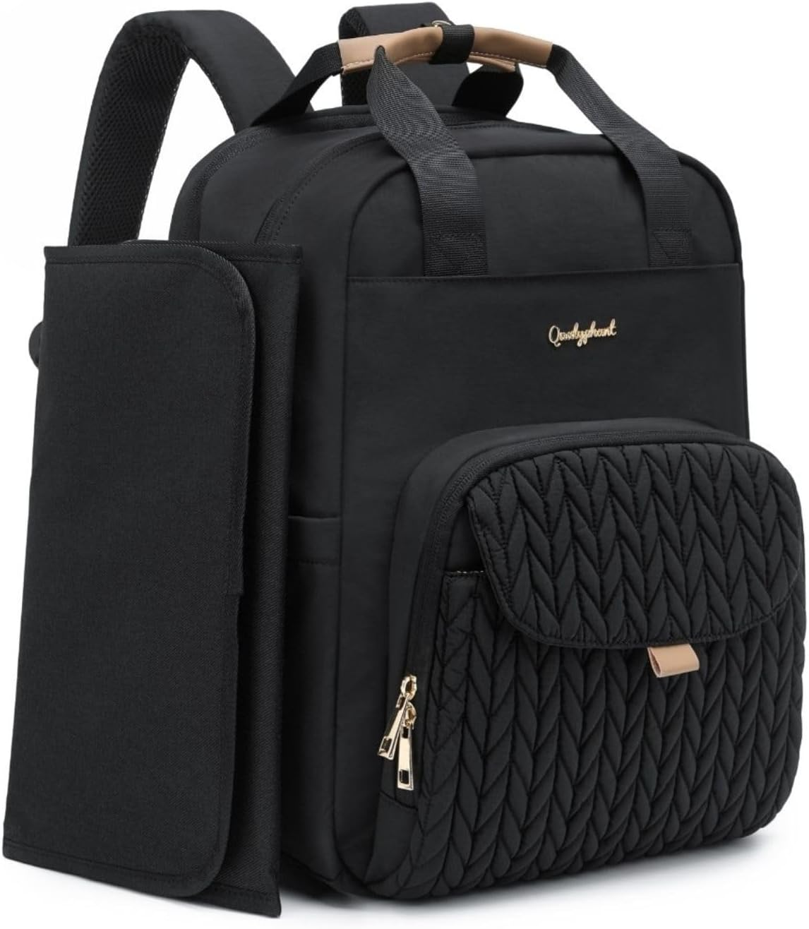 Extra Large Diaper Bag Backpack for Two Kids, Expandable 35L Baby Bags for Mom Girl Boy Dad Toddler - Large, Black-2