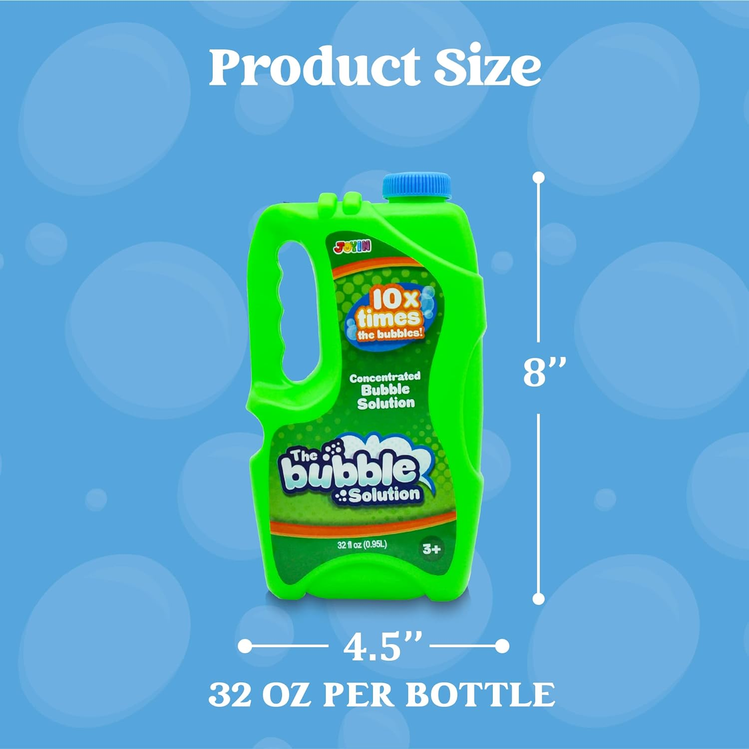 JOYIN 2 Bottles Bubbles Refill Solutions 64 Oz (Up to 5 Gallon), Concentrated Solution for Bubble Machine, Gun, Wand Refill Fluid Summer, Easter Toys(Green)