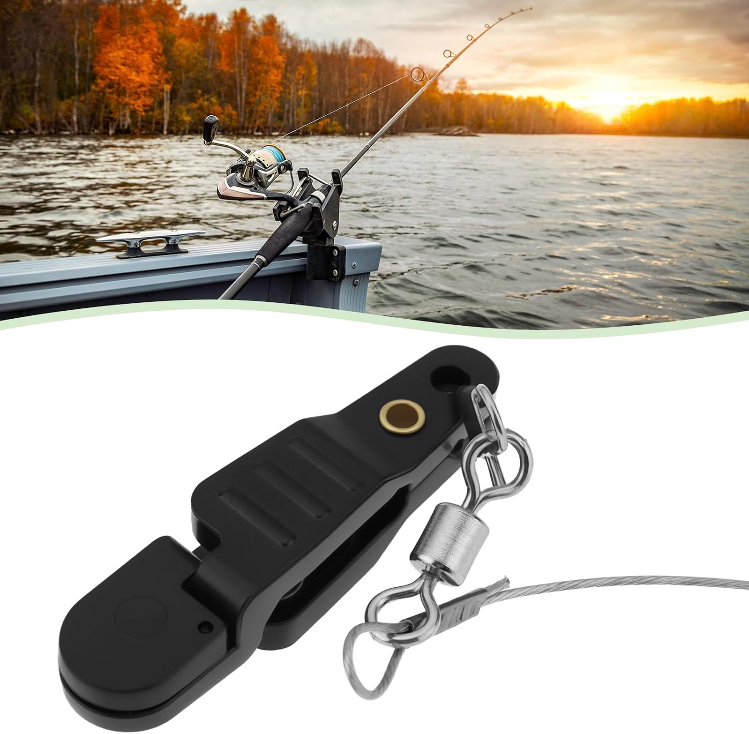 Be in Your Mind 2Pcs Downrigger Fishing Quick Release Clip with Steel Fishing Line B Shape Pin Suitable for Deep Sea Fishing Fishing for Large Fish image number 2