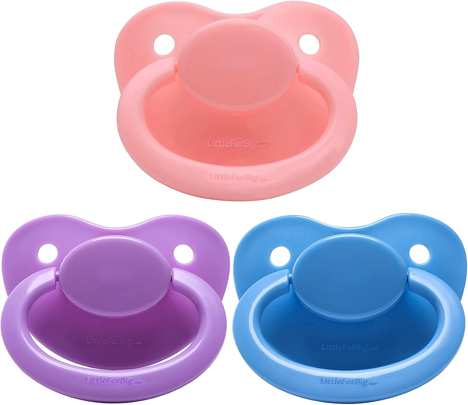 Littleforbig Bigshield Gen-I Pacifier 3 Paci Pack - Lightblue Lightpurple Pink