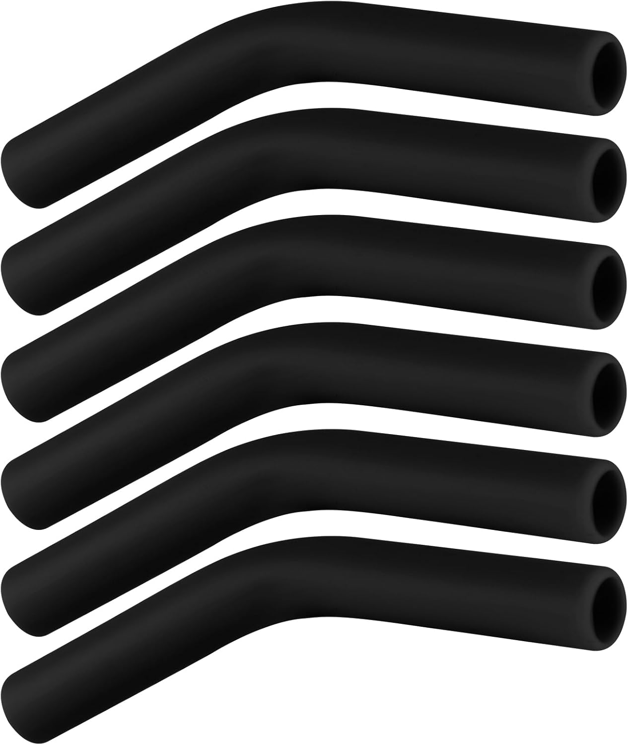 6Pcs Silicone Straw Tips, Reusable Straw Tips Covers Replacement Straw Extender Tip Silicone Straw Elbows Tips Fit for 8Mm 5/16 Inch Outer Diameter Metal Stainless Steel Straws Accessories(Multicolor)