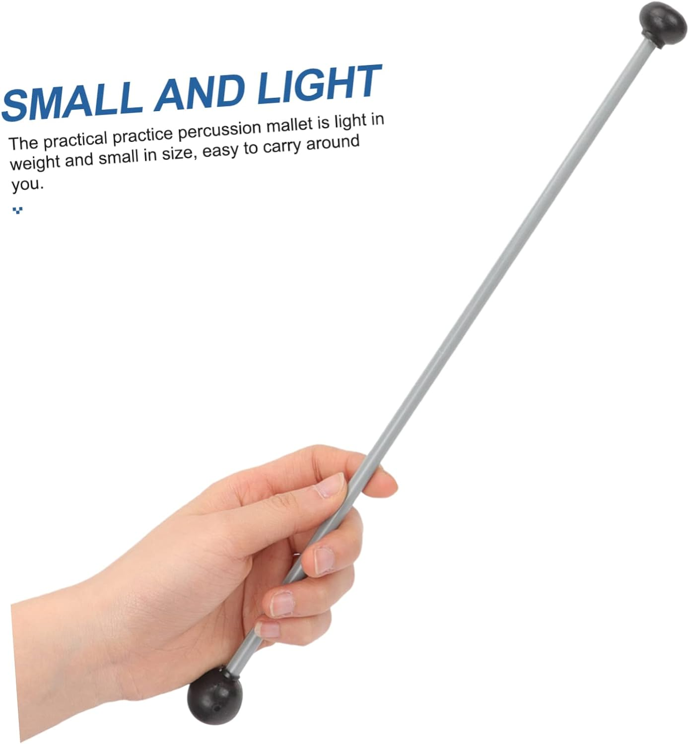 2 Pcs Portable Double Xylophone Mallets Percussion Instrument Drumsticks for Marimba and Glockenspiel Ideal for Students and Beginners Rubber Design image number 3