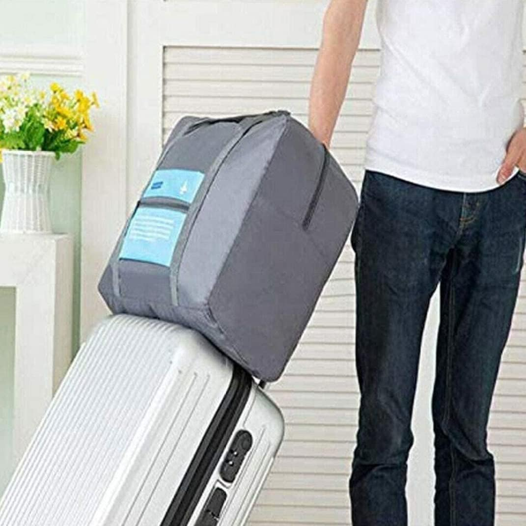 Foldable Travel Duffel Bag Waterproof Nylon Luggage Carry Pouch Lightweight Holiday Bag Rose Red Sports Duffels