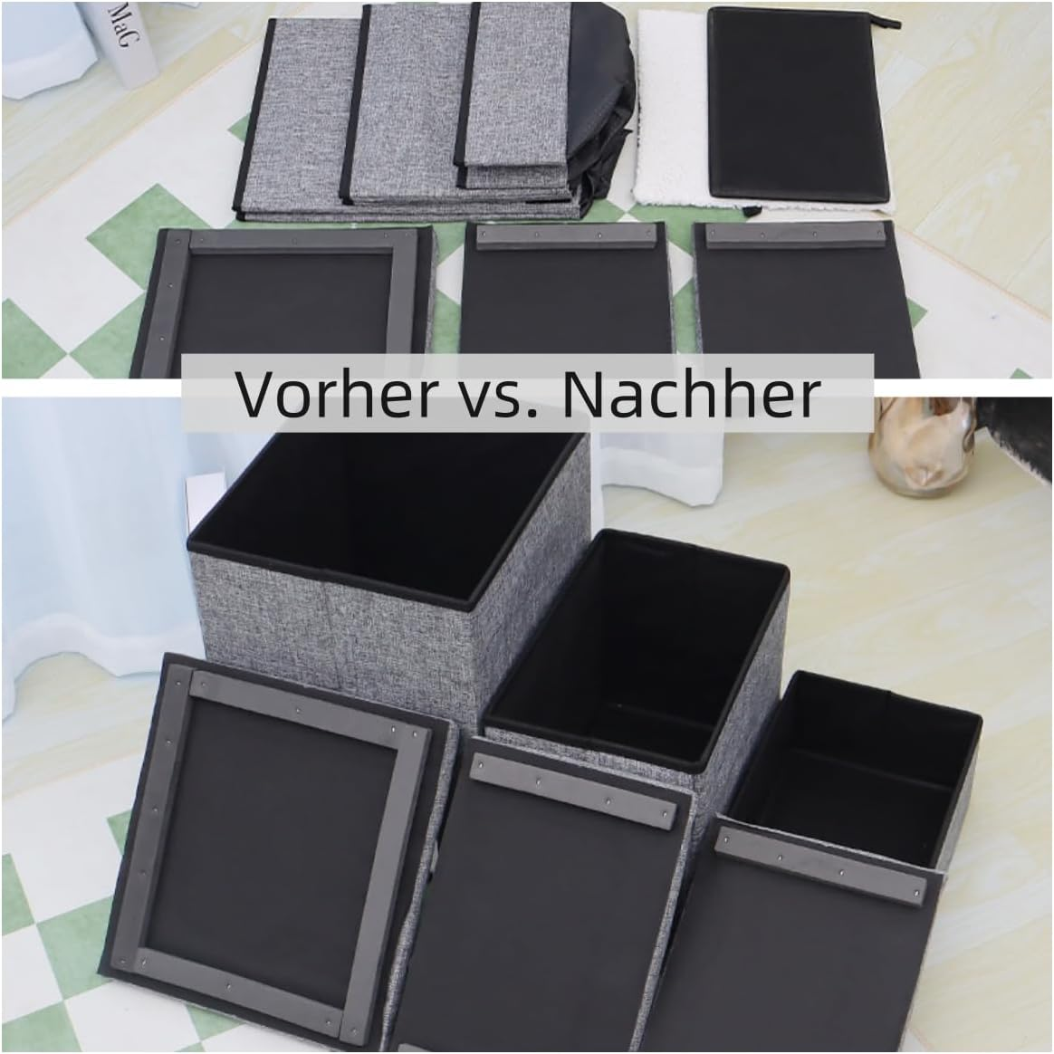 SYCCLLYYDS Dog Stairs 3 Steps Gris, Dog Stairs for Small Large Dogs 80 X 43 X 42 Cm Pet Foldable Storage Stairs Washable Cat Stairs for Sofa Bed Stairs for Dogs image number 2