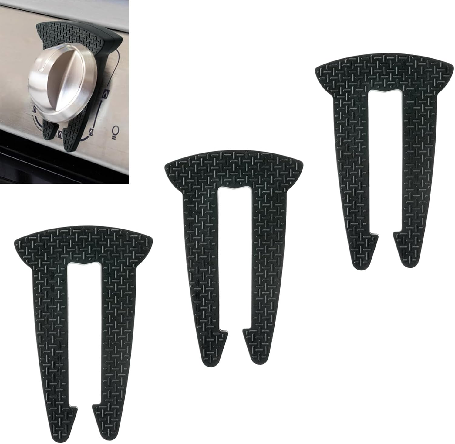 3 Pack Gas Stove Knob Locks for Child Safety, Oven Safety Covers Baby Proof,Child and Pets Guards, Baby Proofing Stove & Oven with Childproof Stove Knob Locks,Prevent Accidental Touch