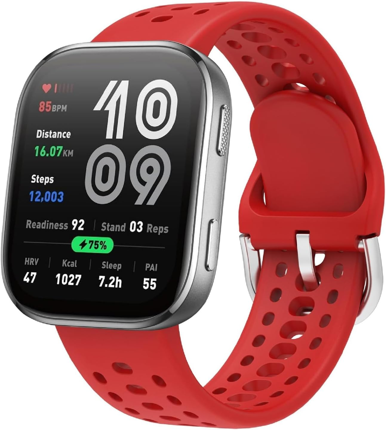 GIOPUEY Armband Kompatibel Mit Amazfit Active 2, Weiches Silikon Armband [Verschlei&szlig;fest] [Atmungsaktiv] Ersatzarmband image number 7