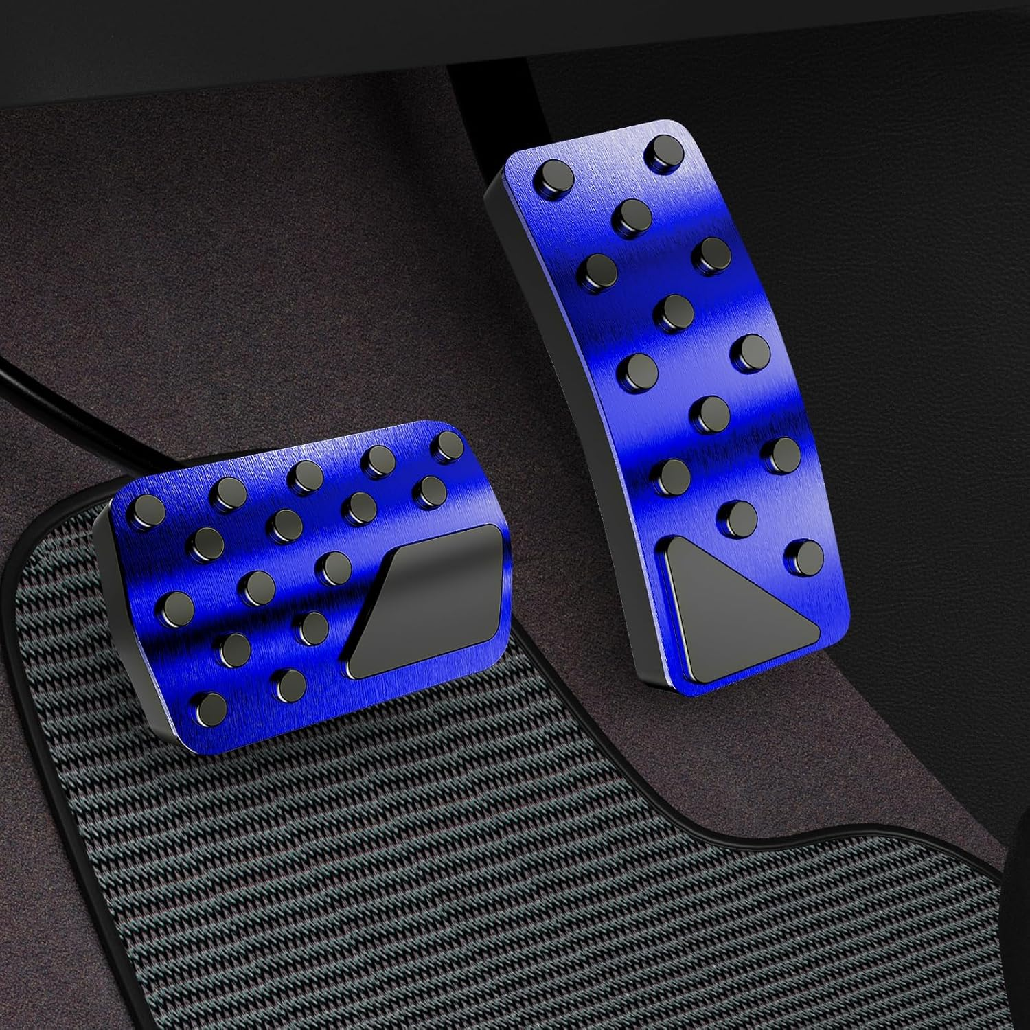 Aluminum Alloy Pedal Cover for Jeep Grand Cherokee 2011-2024 2025 Dodge Durango 2011-2024 2025 No Drilling Aluminum Brake and Accelerator Pedal Covers 2Pcs(Black)