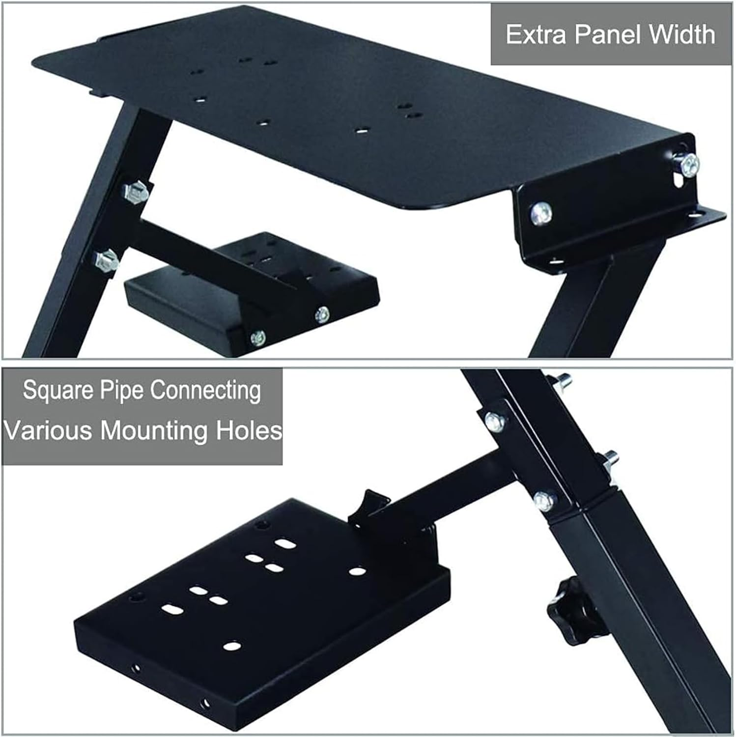 Sim Racing Wheel Stand, Adjustable Steering Simulator Gaming Cockpit, Compatible with Logitech G25,G27,G29,G920, Black 58 * 48 * 80CM image number 3