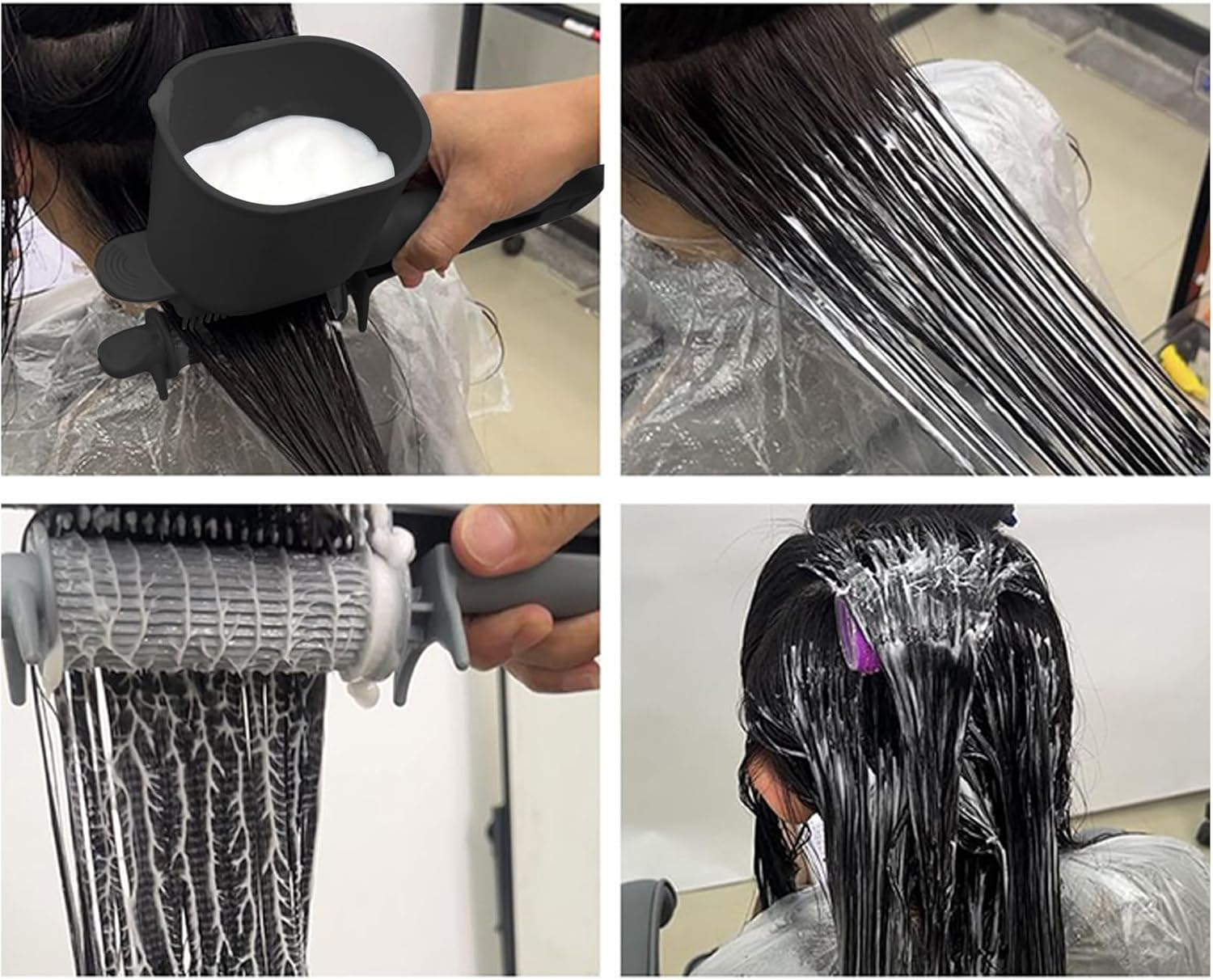 Roller Hair Color Applicator | Professional Automatic Roller Hair Dye Comb - Ergonomic Tint Dyeing Brush Stylist Salon Coloring Tool for Family Adults Friends Enthusiasts Beginners image number 6