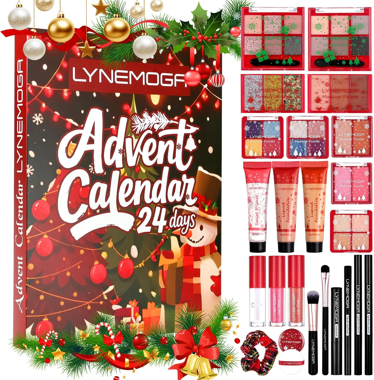Makeup Advent Calendar 2025 Women Teen Girls,24 Days Christmas Beauty Make up Sets for Party Festival, Advent Beauty Calendar 2025 Cosmetics Holiday Surprise Make up Kits for Women Full Kit image number 4