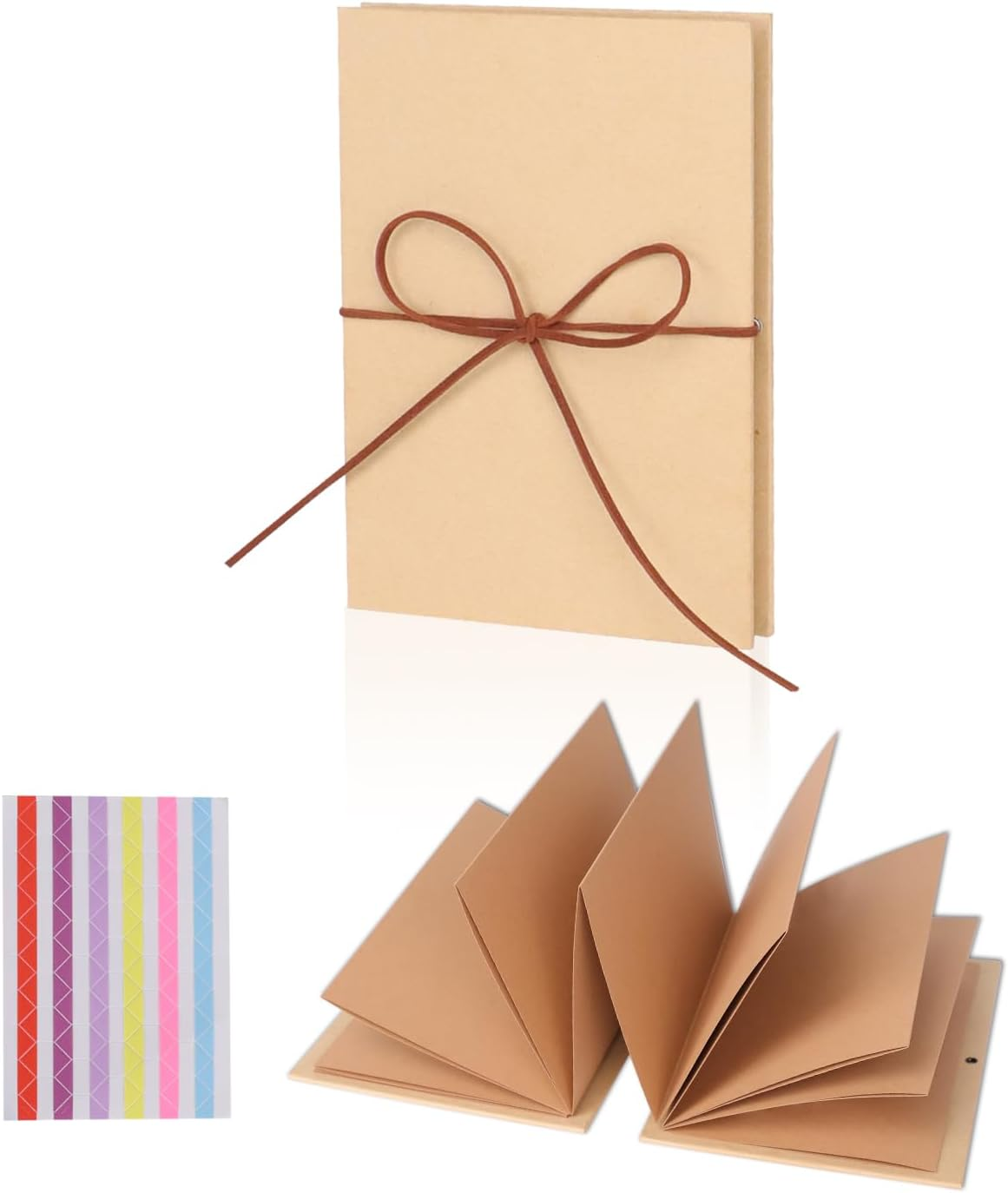 Picture Album, Photo Album to Design Yourself, Accordion Fold Collector'S Album, Suitable for Pregnancy Diary, Poetry Album, Children'S Wedding, Postcard Album (18 X 12.5 Cm) image number 3