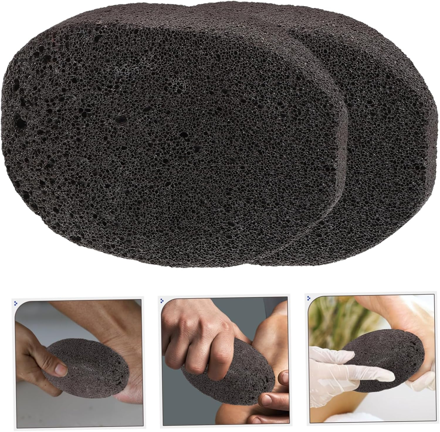 VICASKY 2Pcs Foot Pumice Stone Exfoliator for Smooth Feet Care Portable Dead Skin Remover and Pedicure Tool for Home Use Random image number 2