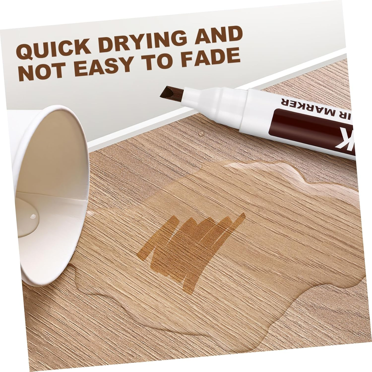 Anneome 6Pcs Wooden Furniture Touch up Markers Repair Pen Scratch Concealing Tools for Living Tables Desks image number 2