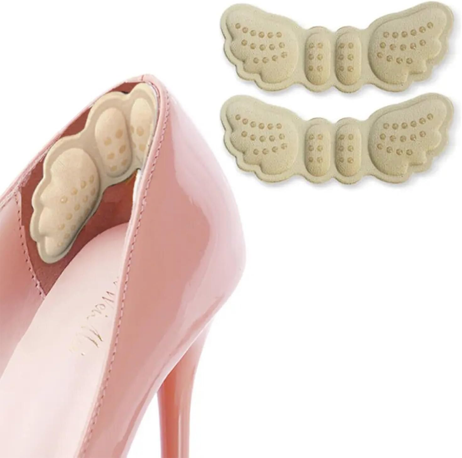 2-Pack Heel Grips &ndash; Anti-Slip Cushion Liners (6Mm Thick) &ndash; Sticky Fabric Heel Pads for Loose & Big Shoes, Blister Prevention &ndash; Shoe Inserts for Women & Men &ndash; Fits High Heels, Sneakers, Dress Shoes (Black (6Mm))