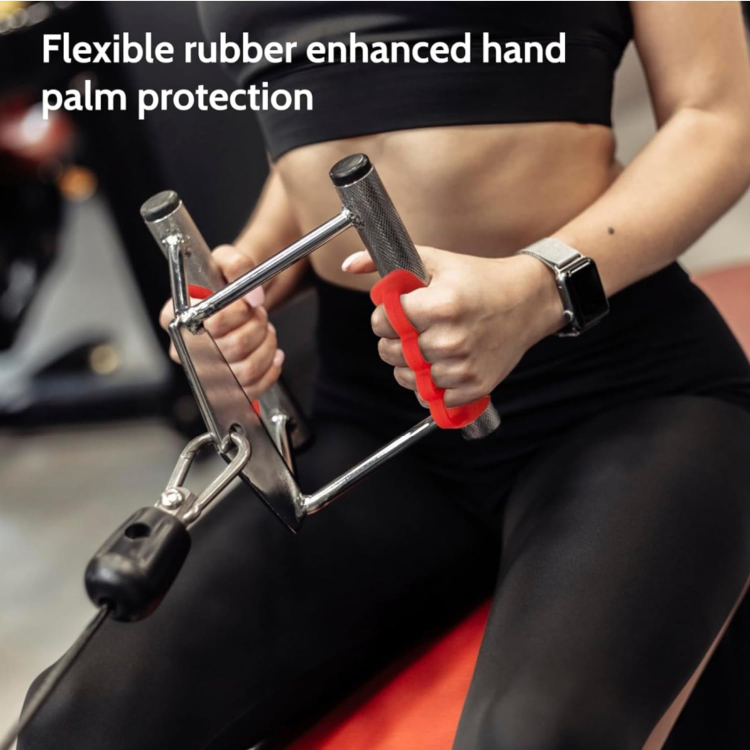 Shoyisenka Fitness Grip Strength Trainer - Anti-Slip Five-Finger Gloves, Suitable for Strength Training Such as Pull-Ups, Deadlifts, and Bench Presses, with a Portable Storage Case Included. - Red C image number 4
