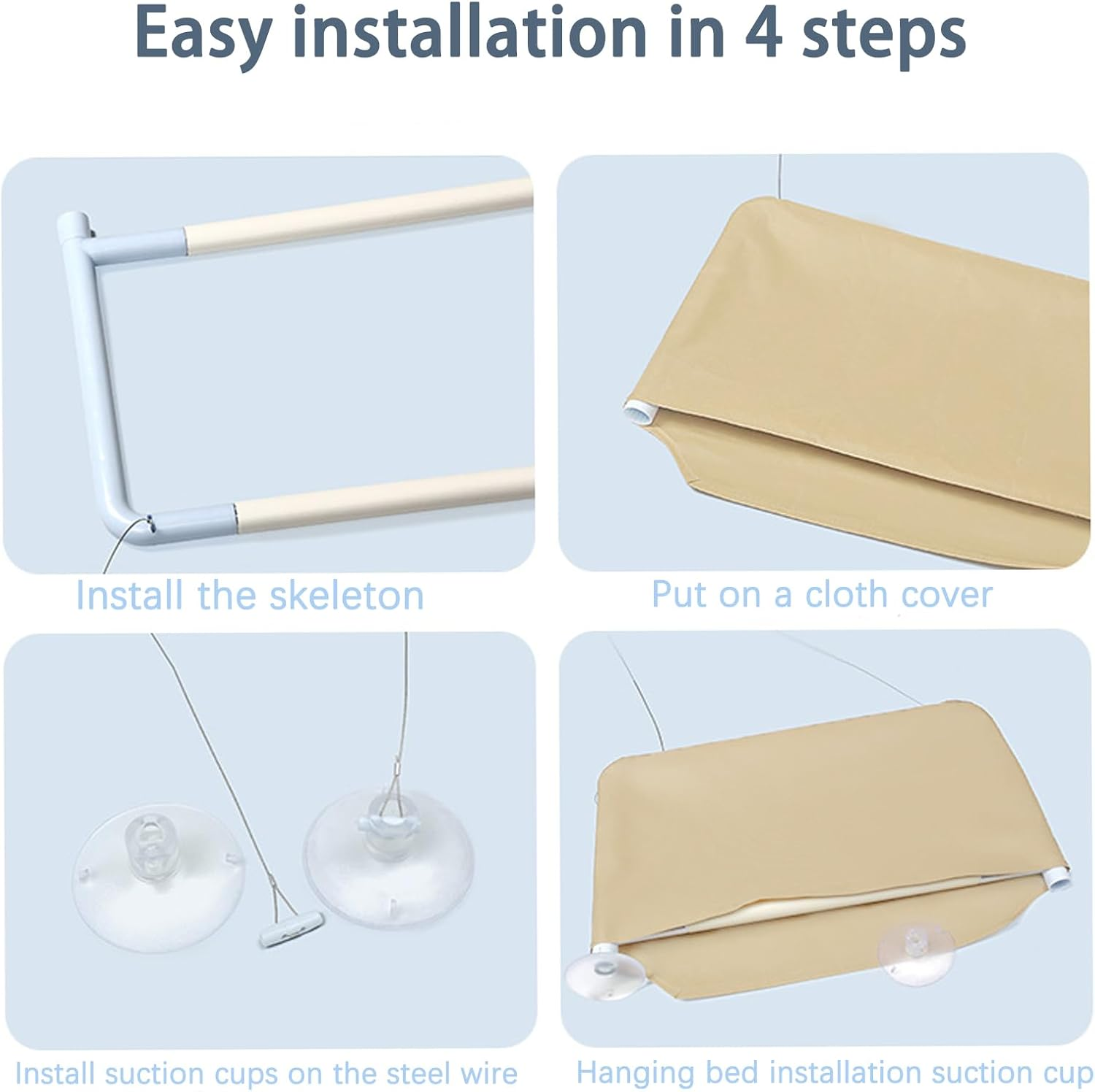 Duty Cat Window Perch Bed - 15Kg No Drilling Hammock for Indoor Cats | Aussie Sun Lounger with Suction Cups & Fleece Pad (Fits Glazed Windows) image number 1