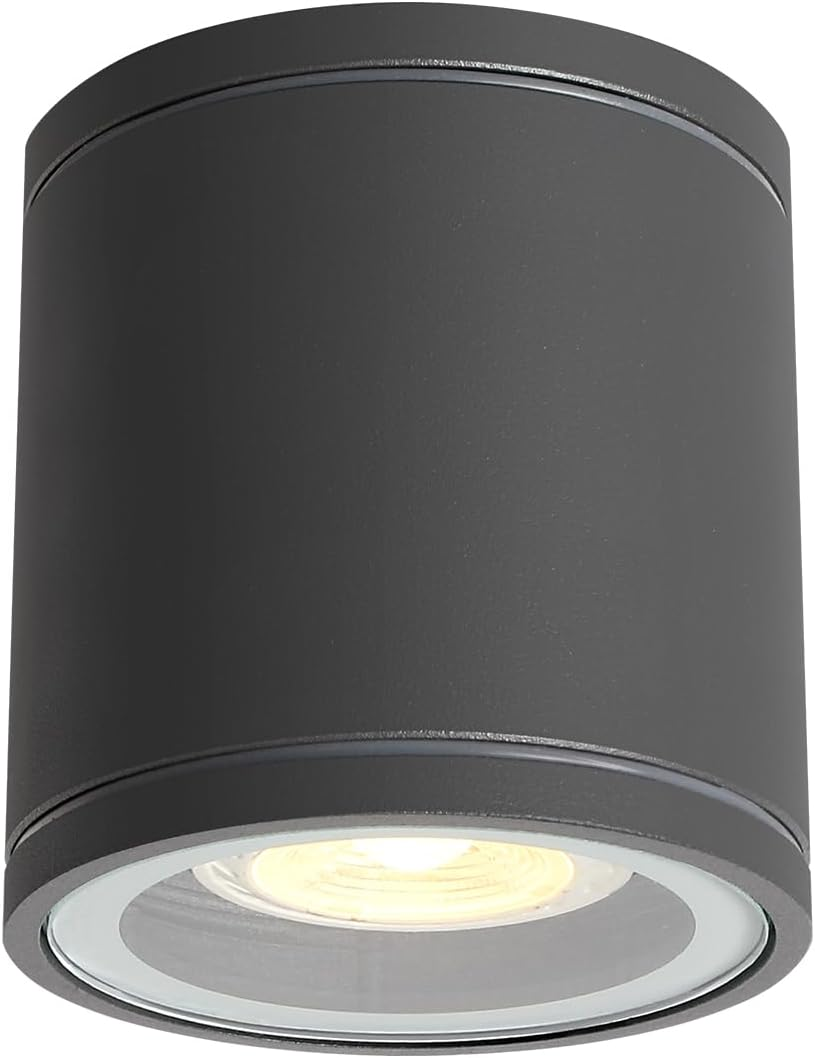 DAWALIGHT Surface Mounted Downlight GU10 5W LED Ceiling Spotlight IP44 Waterproof Outdoor Spot Lights Downlighters for Bathroom Kitchen Garden Living Room Corridor Restaurant, Aluminum, Dark Grey image number 6