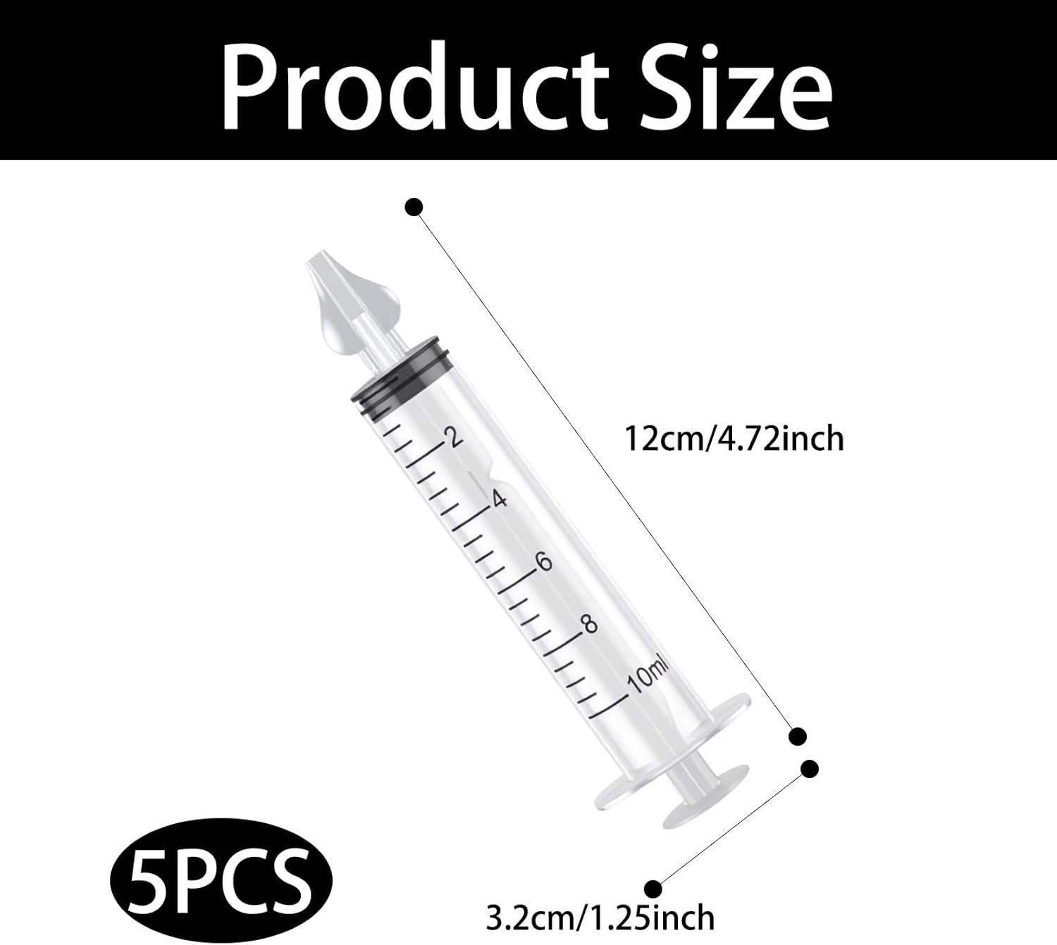 5Pack Baby Nasal Aspirator, Reusable Baby Nose Sucker,Nasal Syringe Baby, Suitable for Nasal Cavity Cleaning of Newborns image number 3