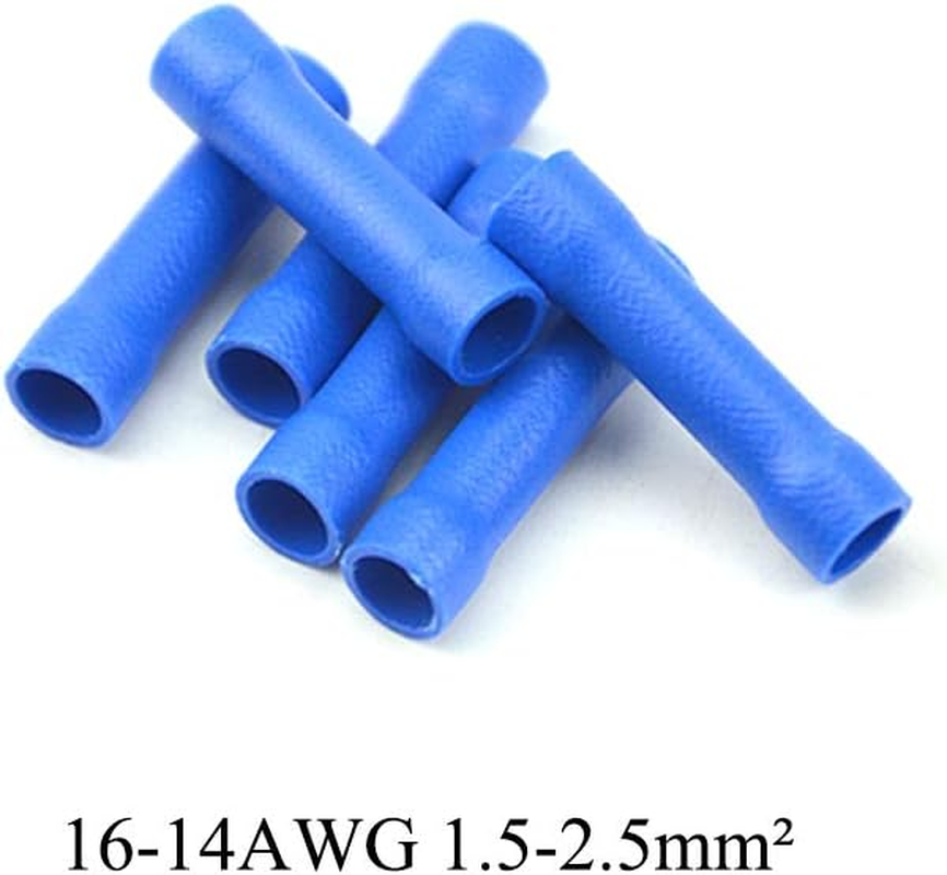 WMYCONGCONG 400 PCS Insulated Straight Wire Butt Splice Terminals Electrical Crimp Connector Assortment Kit image number 2