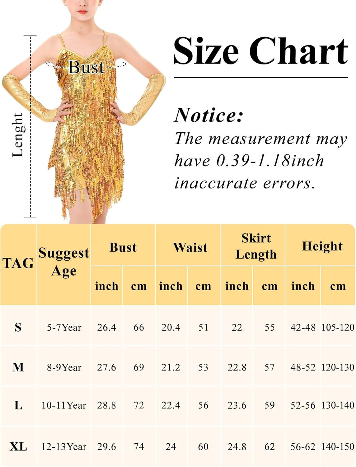 Happy Cherry Fringe Sequin Dress for Girls Cha Cha Jazz Dance Costume Tassel Stage Outfit Latin Dress Ballroom Dancewear image number 2
