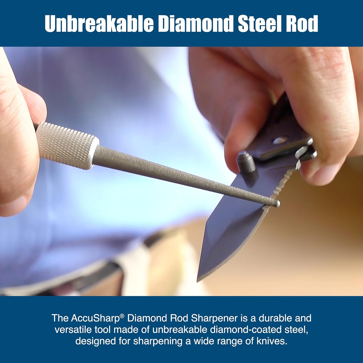 Accusharp ACCU-030C Diamond Rod Sharpener, Black image number 6