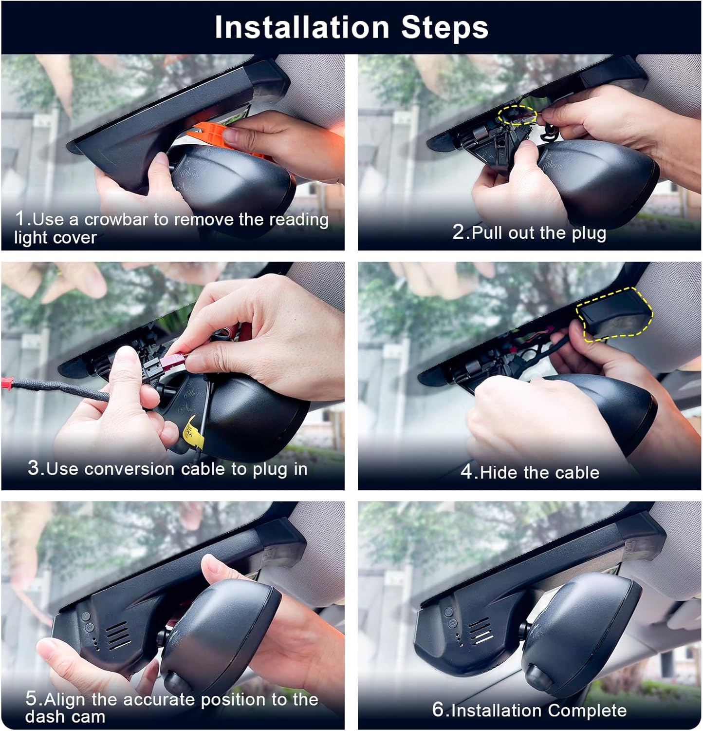 4K Dash Cam Custom for BMW 2 Series Coup&eacute; Convertible F22 F23 G42 Active Tourer Gran Tourer F45 F46 U06 Gran Coup&eacute; F44 M2 F87(Model B), OEM Style, 2160P UHD Video, Wifi & APP, GPS, 64GB Card image number 3