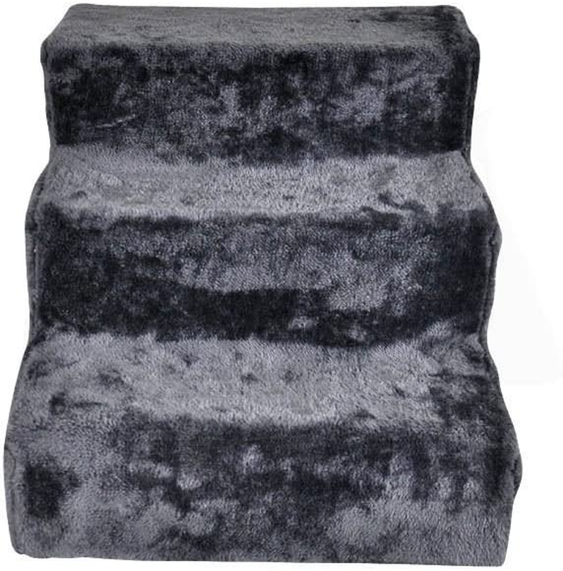 Portable Pet Soft Plush 3 Steps Ladder Dog Cat Stairs Ramp Washable Cover
