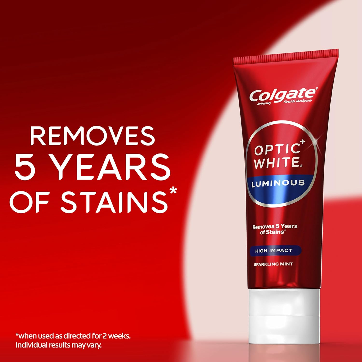 Colgate Optic White Luminous Sparkling Mint Toothpaste 85 G image number 1