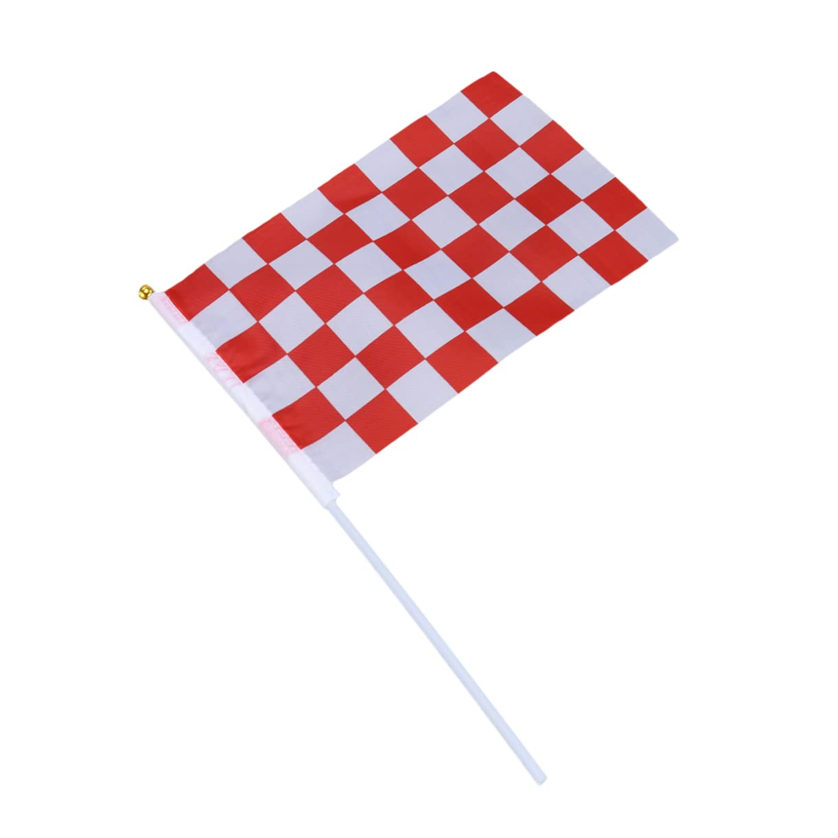 INOOMP 2Sets Race Car Flags Stick Lightweight Mini Hand Flags for Auto Racing Enhance Your Event Decorations 20Pcs*2