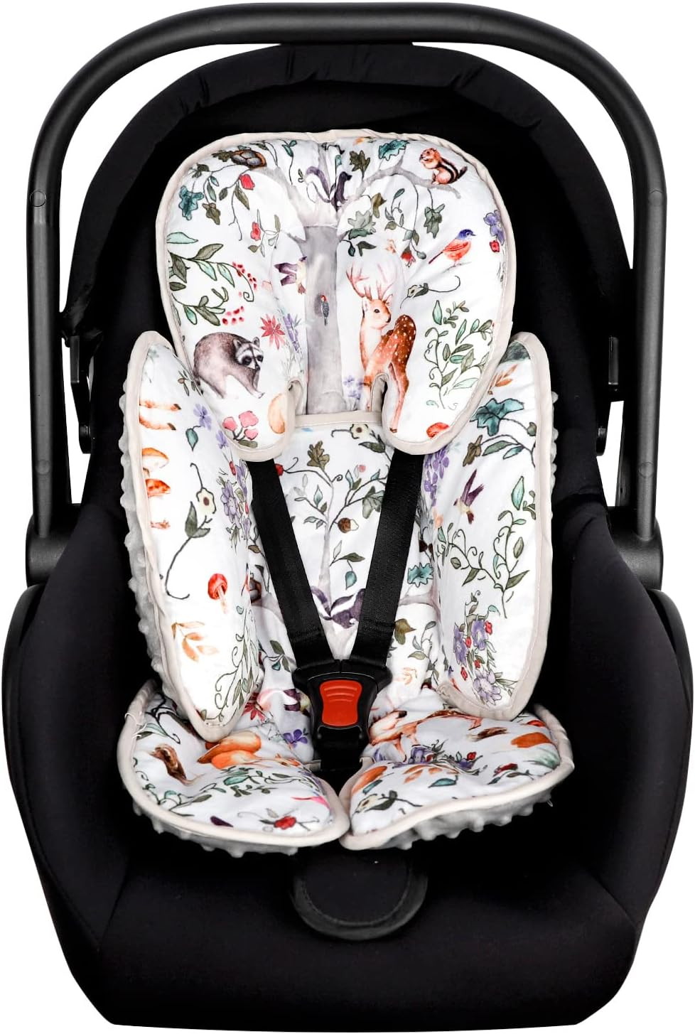 2-In-1 Infant Car Seat Insert for Newborn, Car Seat Head Support Baby Girls Boys, Extra Soft Preemie Carseat Head Support Cushion Pillow for Baby Car Seats, Strollers, Bouncers