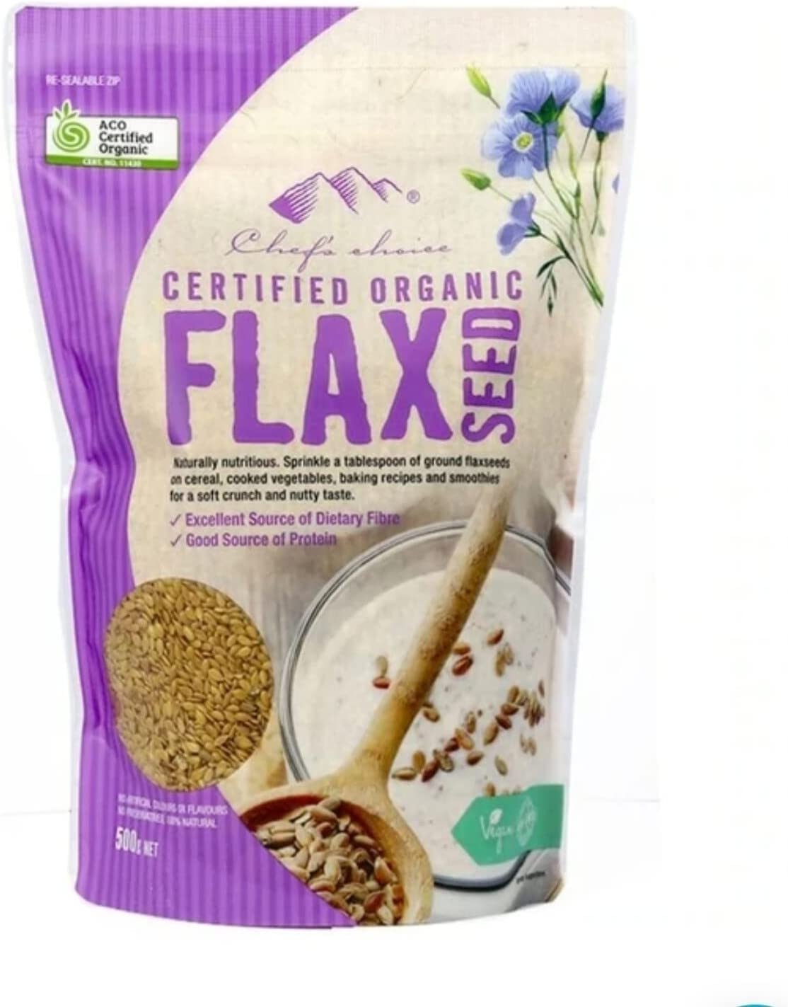 Chef'S Choice Organic Golden Flaxseed 500G image number 2
