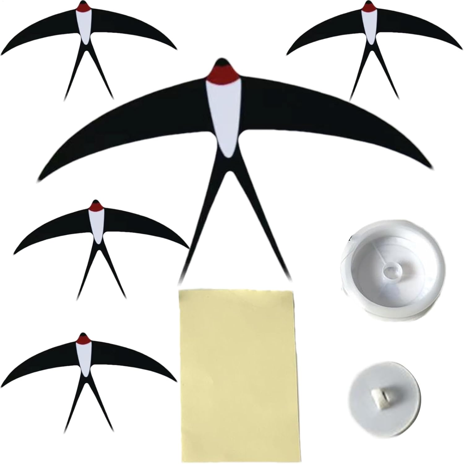Handcrafted Flying Bird Mobile &ndash; 5Pcs Indoor Wind Chime Swallow Set for Artistic Home D&eacute;cor | Hanging Ornaments for Living Room, Bedroom, or Kitchen, Elegant Wall Accent Gift Idea image number 5