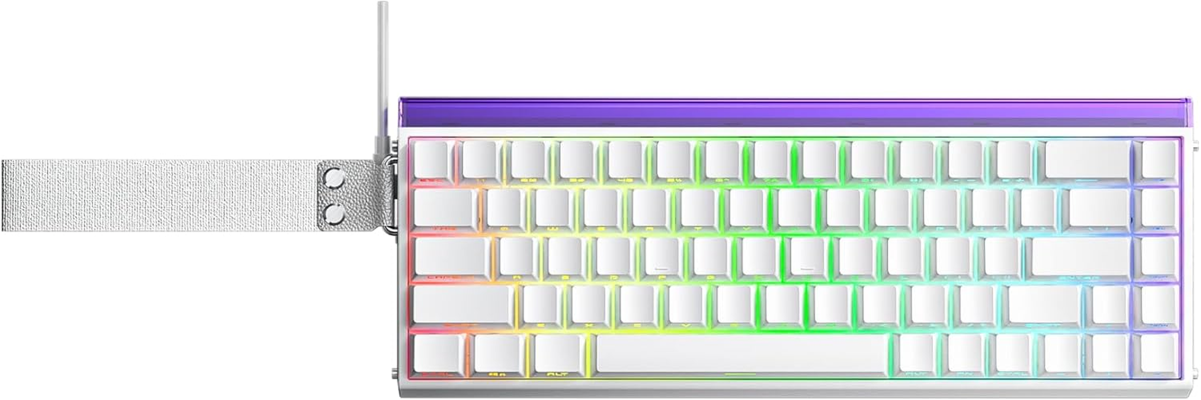 Aula Hero 68 HE Magnetic Switch Keyboard &ndash; Hall Effect, 8000Hz Polling, 0.01Mm Rapid Trigger, RGB Neon Light Box, Hot-Swappable, Web Driver Control (White, Pluto Switch) image number 4