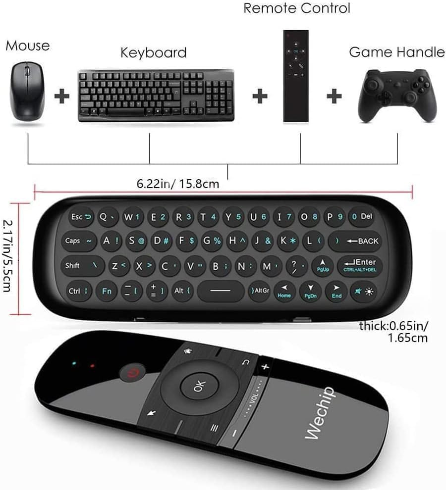 Air Mouse,Wireless Keyboard 2.4G Smart TV Remote with Mouse Game Handle Android Remote Control for Android TV Box/Pc/Smart Tv/Projector/Htpc/All-In-One PC/TV image number 2