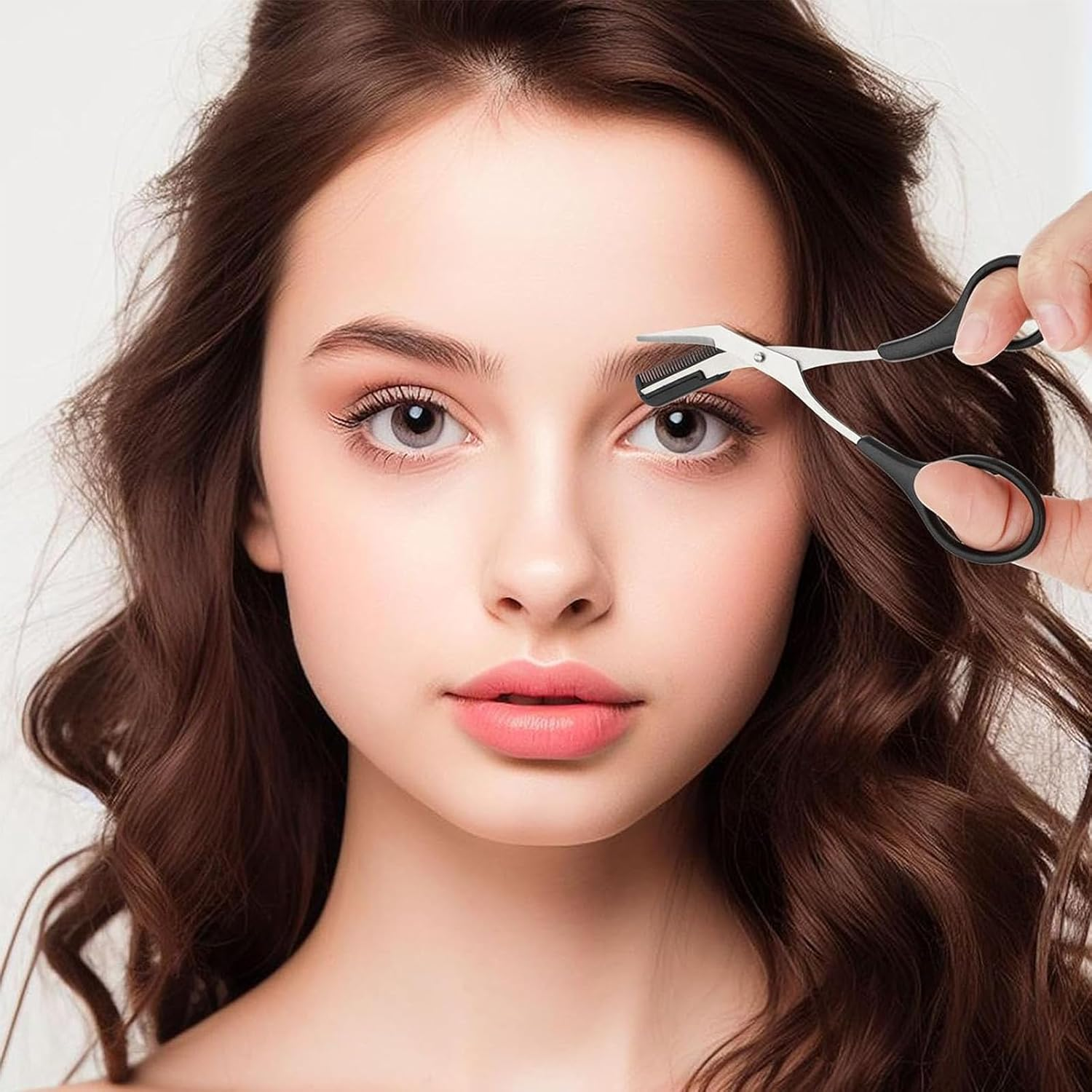 Dinghaole 2Pcs Eyebrow Trimmer Scissor with Eyelash Comb, Stainless Steel Eyebrow Trimmer Scissors, Black Beauty Tool for Men & Women, Cut Scissors Hair Removal Tool for Unisex Adults Makeup Beginners image number 4