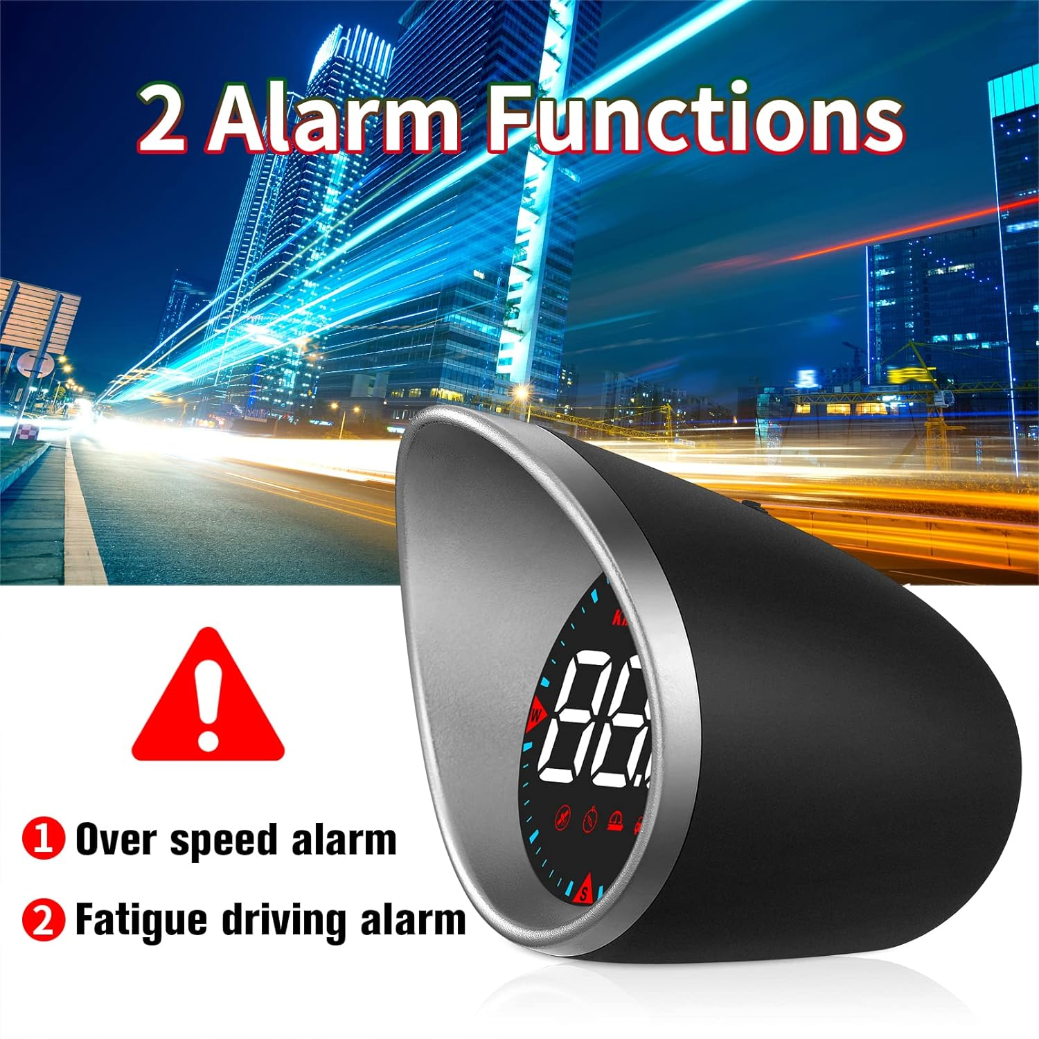 Car Hud Heads up Display G5，Digital GPS Speedometer with Speed Warning Compass, for All Cars image number 3