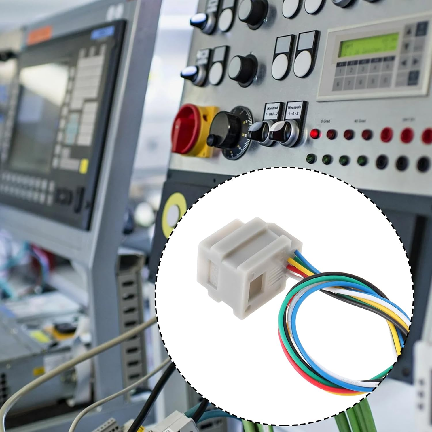 VGOL 4PCS Modular Panel Socket 6P6C with Connecting Wires for Connection of Communication Equipment Electronic Equipment