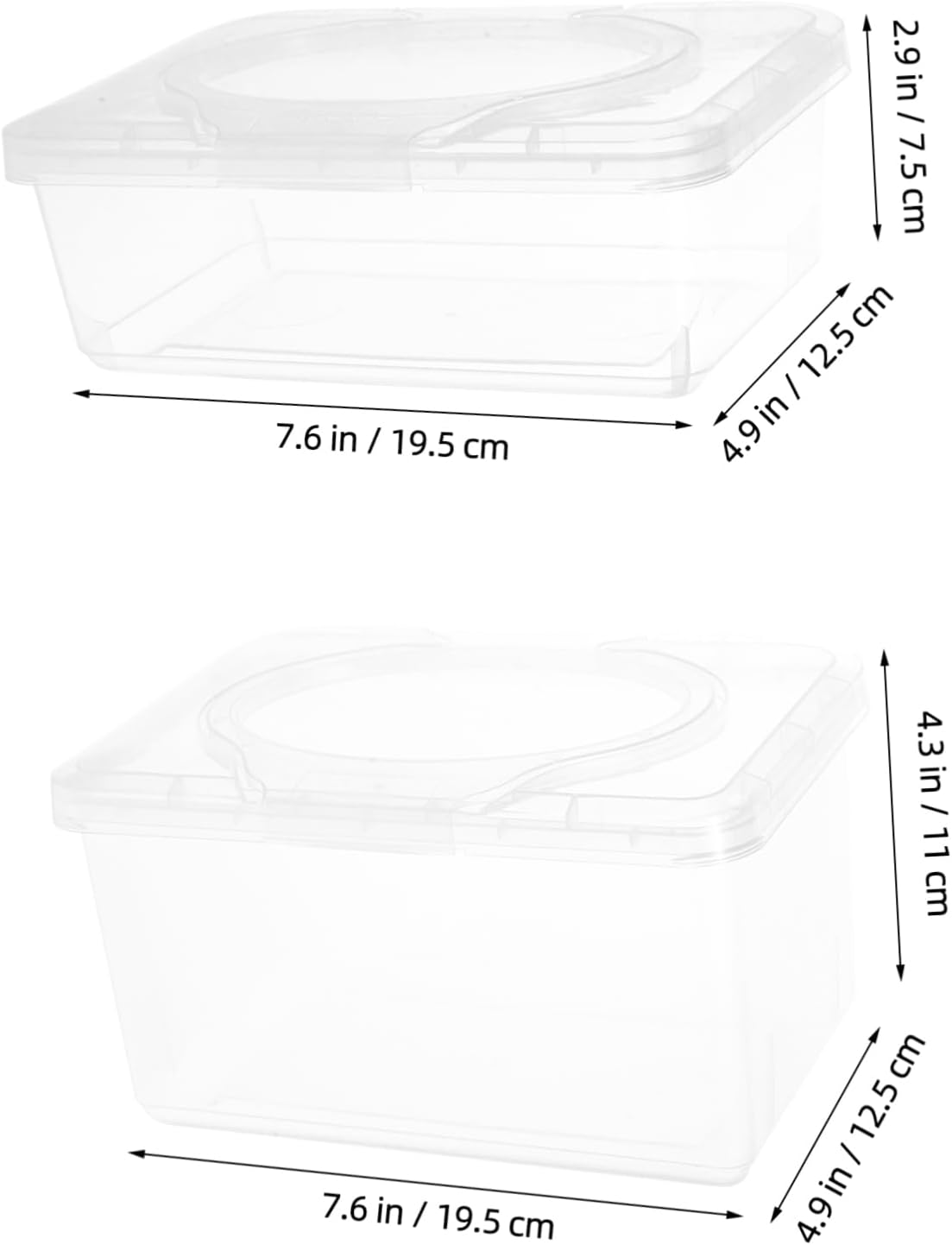 2Pcs Travel Home Use Wet Wipes Dispenser Box Portable Tissue Storage Container Flip Lid image number 3