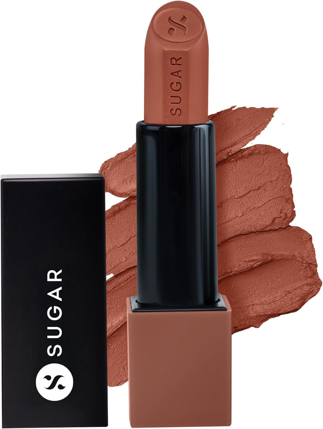 SUGAR Cosmetics Matte as Hell Crayon Lipstick - 15 Stephanie Plum (Plum Mauve) with Sharpener Highly Pigmented, Creamy Texture, Long Lasting Matte Finish