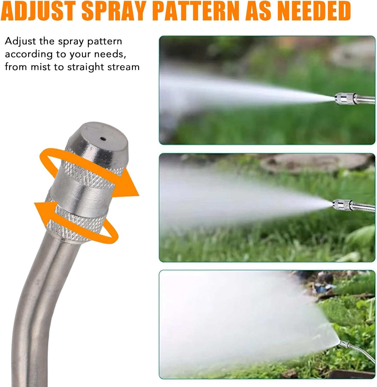 29 Inches Sprayer Wand, Stainless Steel Sprayer Wand Replacement, Adjustable Universal Sprayer Wand Multifunctional Watering Wand with Copper Nozzle for Watering Plant Cleaning Car image number 1