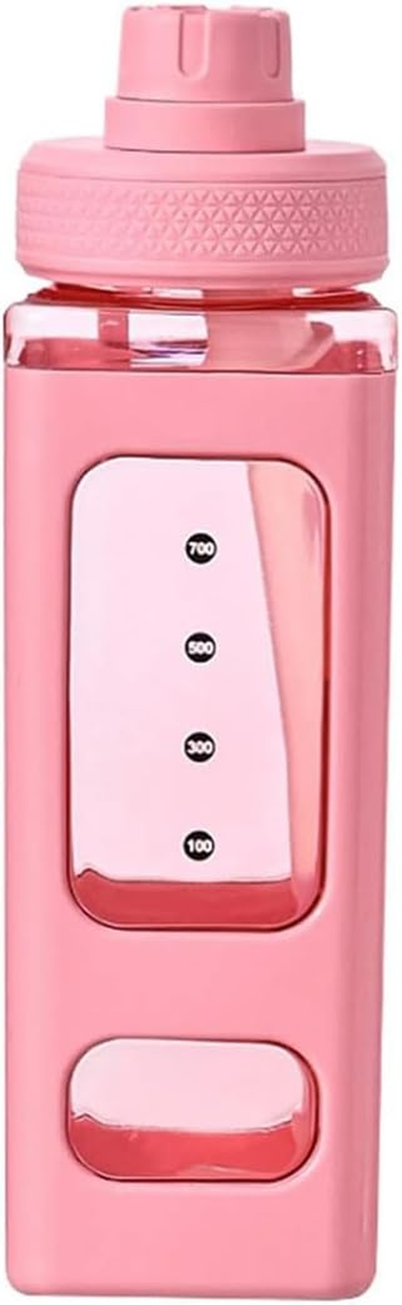 AIMALL Adjustable Kids Water Bottle with Straw, 700Ml/24Oz Leak-Proof Large Capacity Square Plastic Water Cup, Durable Anti-Drop High-Temperature Resistant, Includes Fun Stickers for Customization