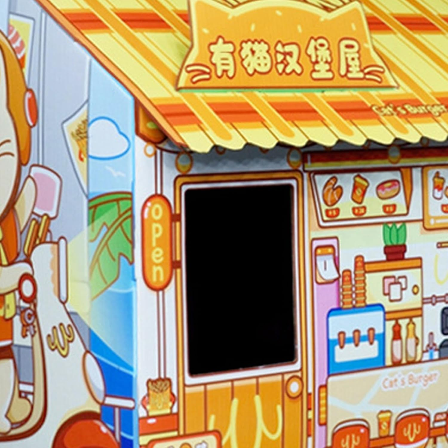 TITA-DONG Cardboard Cat House, Cat Scratching Box, Reversible Cat Playhouse, Recyclable Scratching Toy Made of Corrugated Cardboard, Durable Board Padding Prevent Damage to Furniture, Breathable image number 2