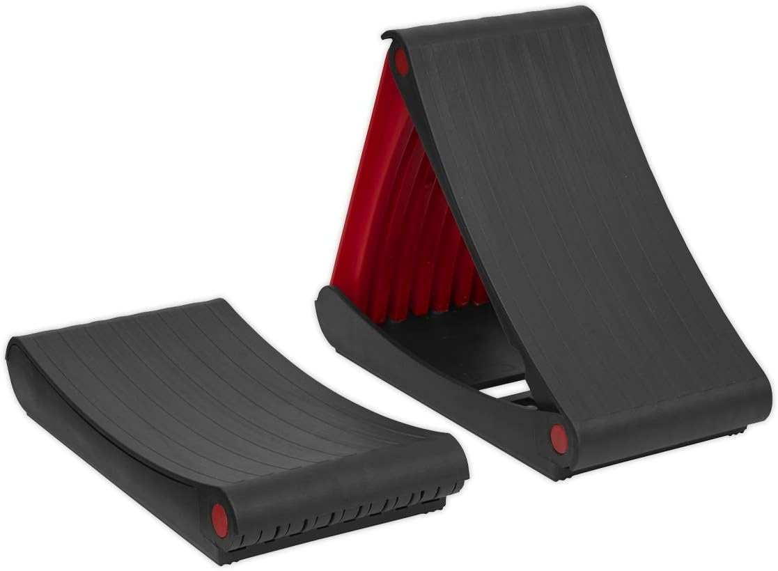 Sealey WCF01 Folding Wheel Chocks-Pair, Multi-Colour image number 6
