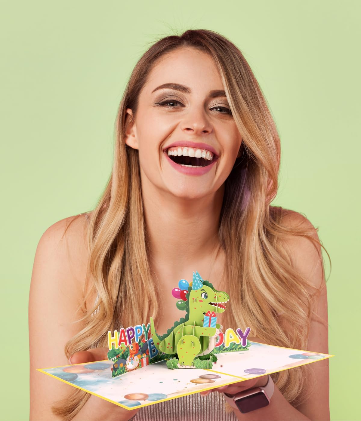 Magic Ants Jurassic Joy Birthday Greeting Card - 3D Pop up Birthday Card-Fun for Dinosaur Lovers