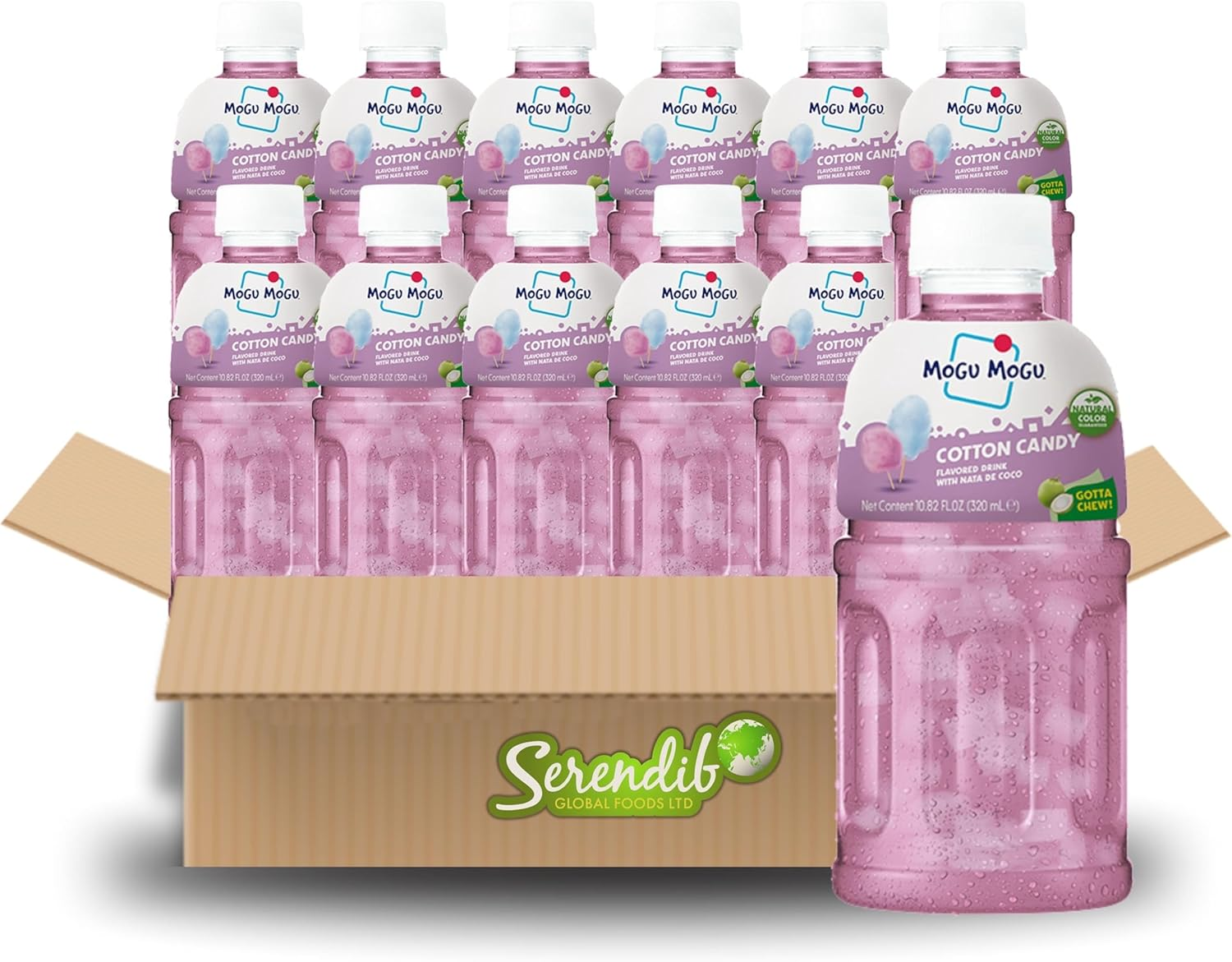 Mogu Mogu Cotton Candy Drink W/Nata De Coco 320Ml*24 Carton