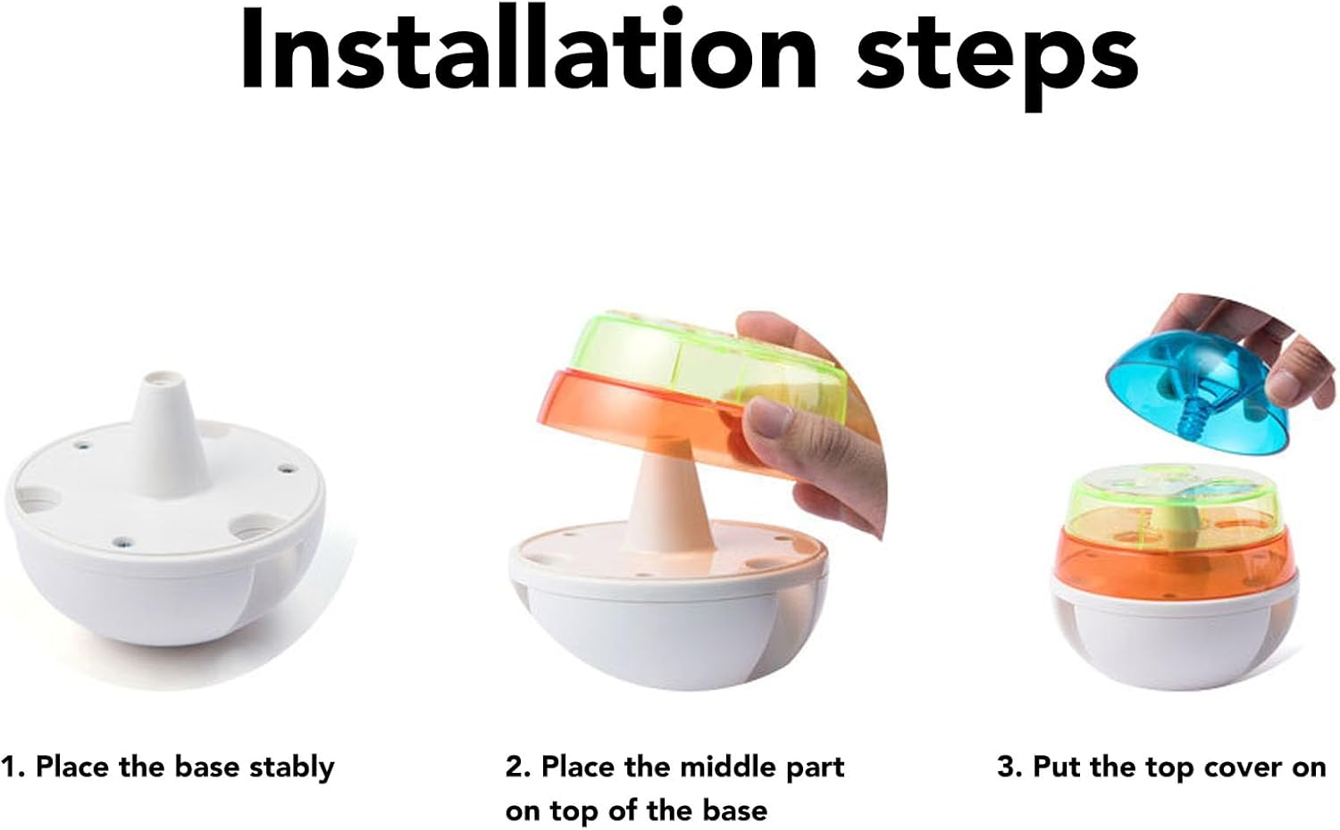 Luqeeg Treat Dispensing Puzzle Toy, Interactive Dog Slow Feeder Toy, Stimulation IQ Training Treat Dispenser Ball Dog Leaky Food Toy Interactive Chase Toy for Pets Increases IQ image number 5